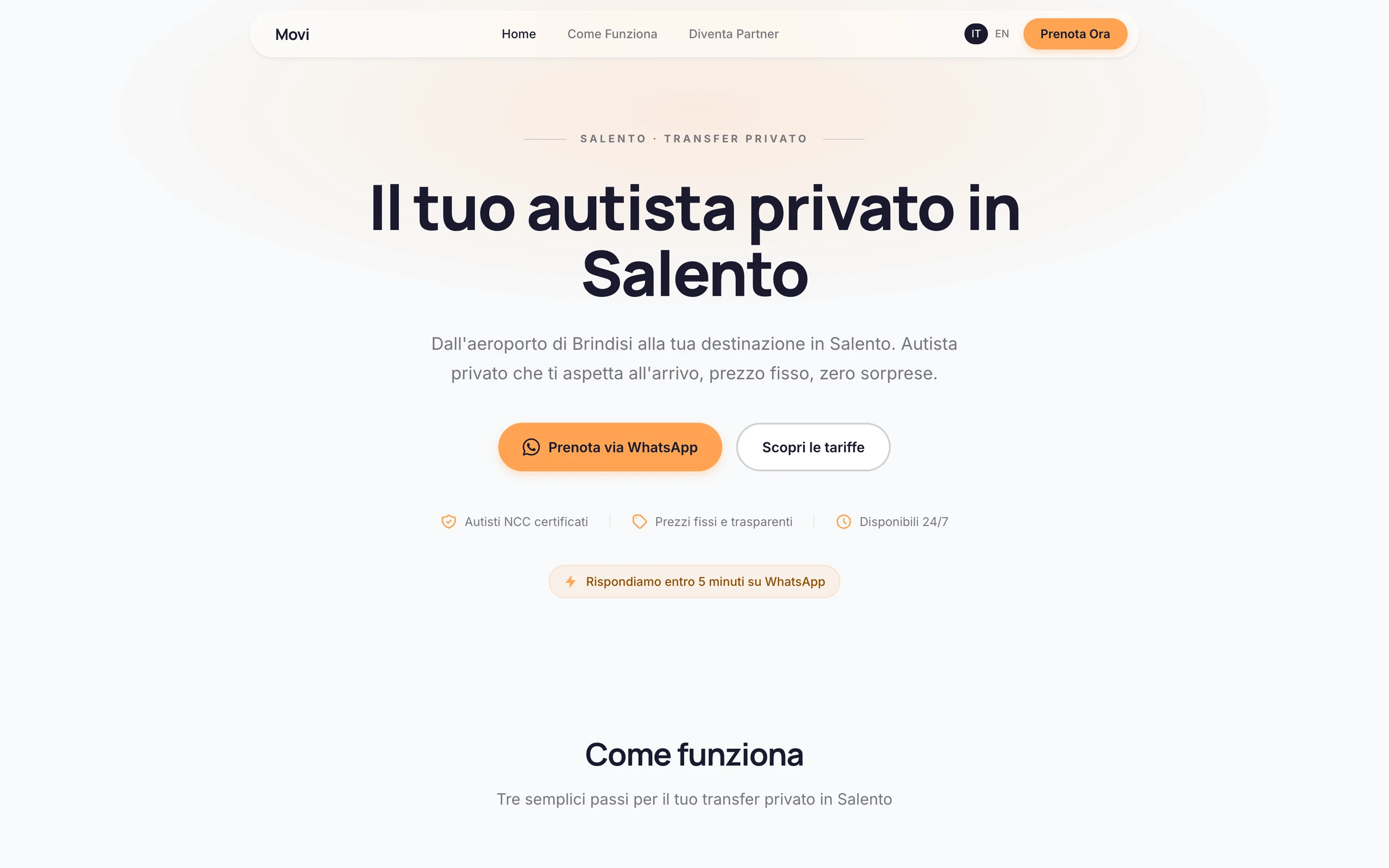 Movi — anteprima del sito