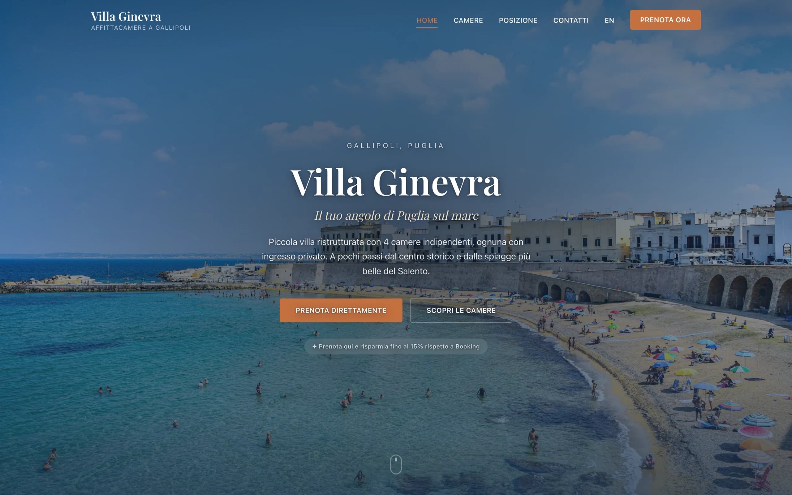 Villa Ginevra — anteprima del sito