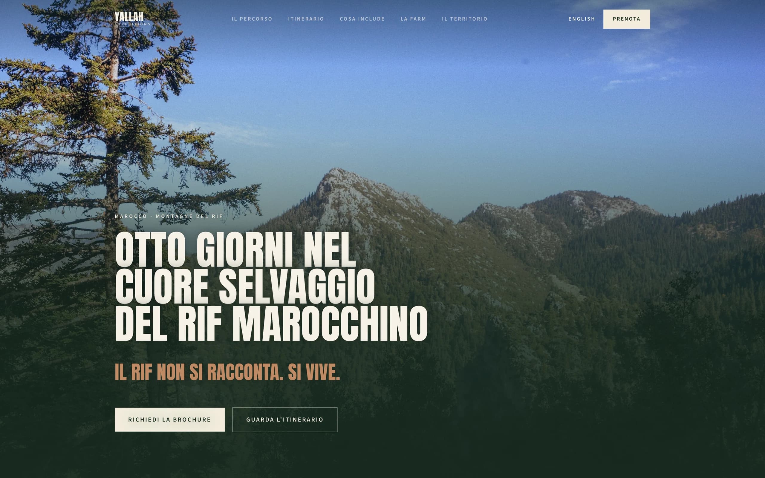 Yallah Expeditions — anteprima del sito